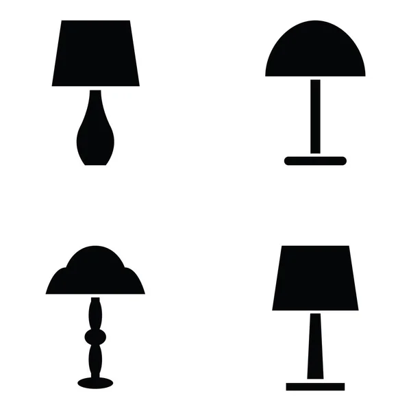 El conjunto de iconos de lámpara — Archivo Imágenes Vectoriales