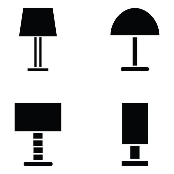 El conjunto de iconos de lámpara — Vector de stock