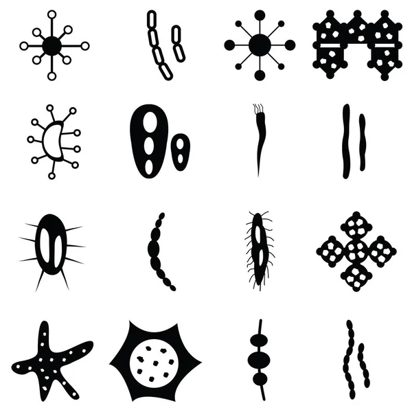 The virus icon set — Stock Vector