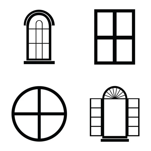 El conjunto de icono de ventana — Vector de stock