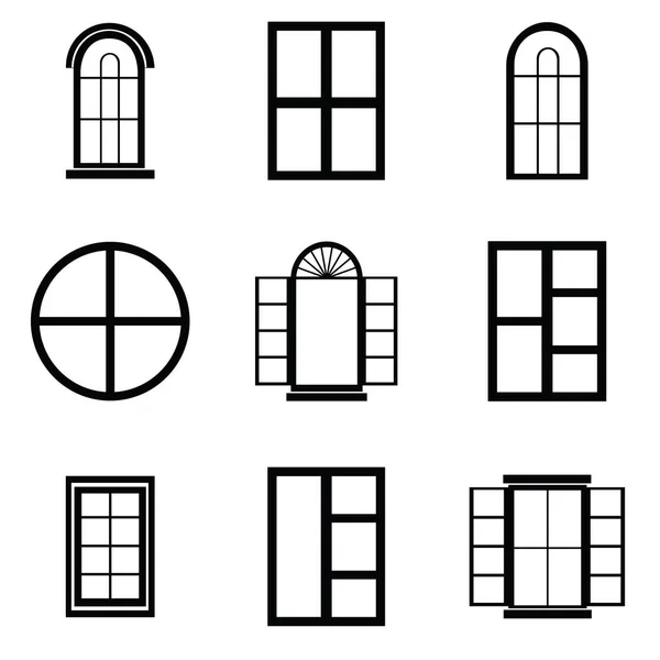 The window icon set — Stock Vector