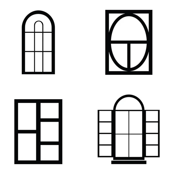 El conjunto de icono de ventana — Archivo Imágenes Vectoriales