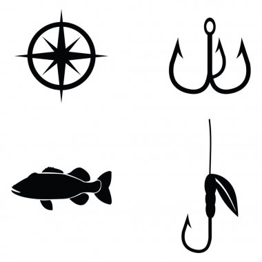 Balık tutma Icon set