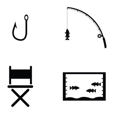 Balık tutma Icon set