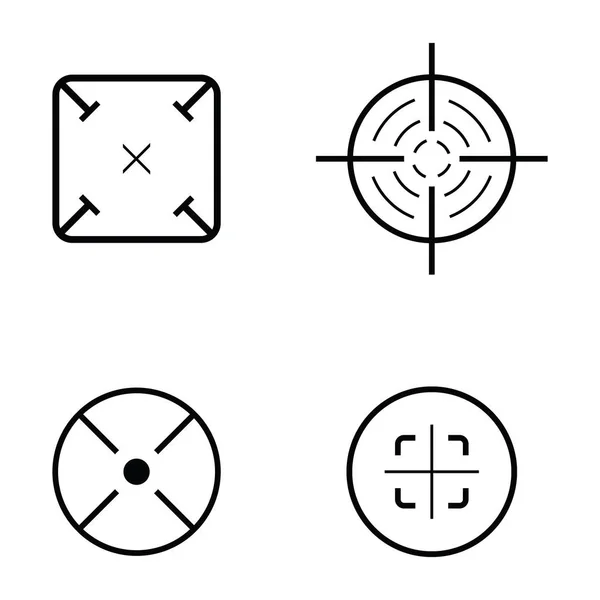 The crosshair icon set — Stock Vector