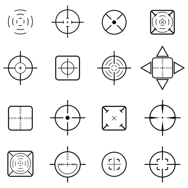 Le jeu d'icônes crosshair — Image vectorielle