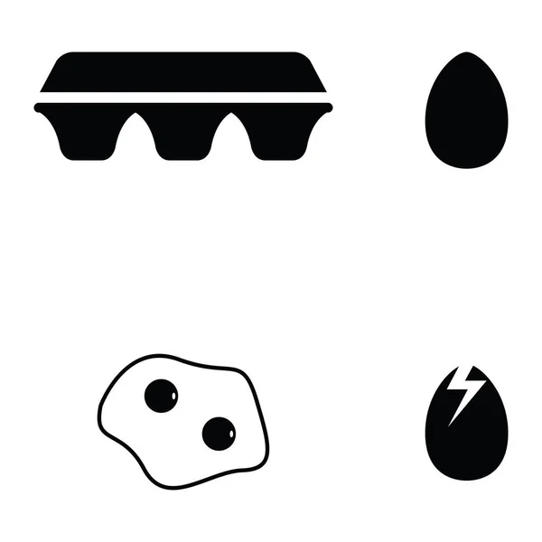 El conjunto de iconos de huevo — Vector de stock