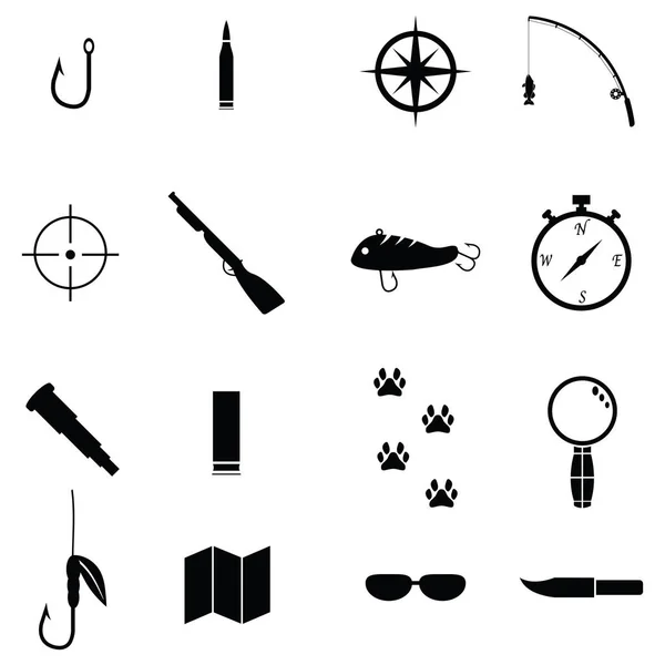 The hunting icon set — Stock Vector