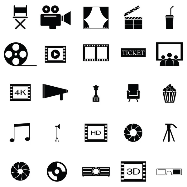 O conjunto de ícone de filme — Vetor de Stock
