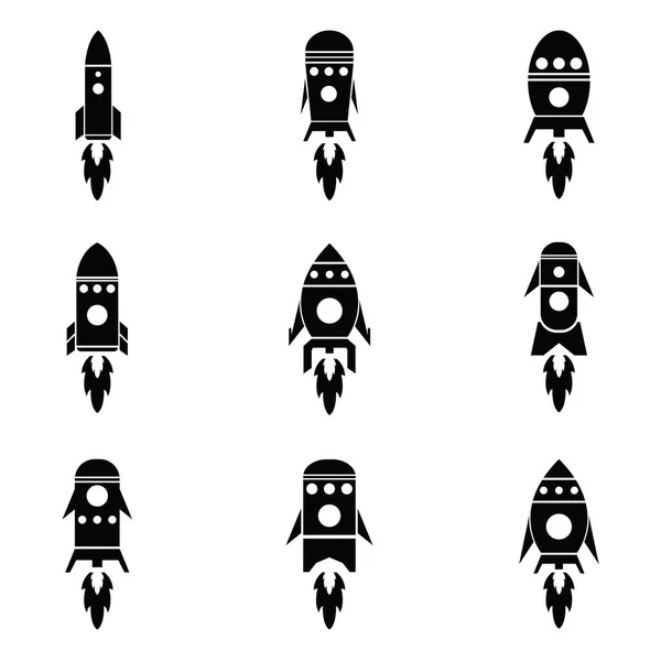 The rocket icon set — Stock Vector