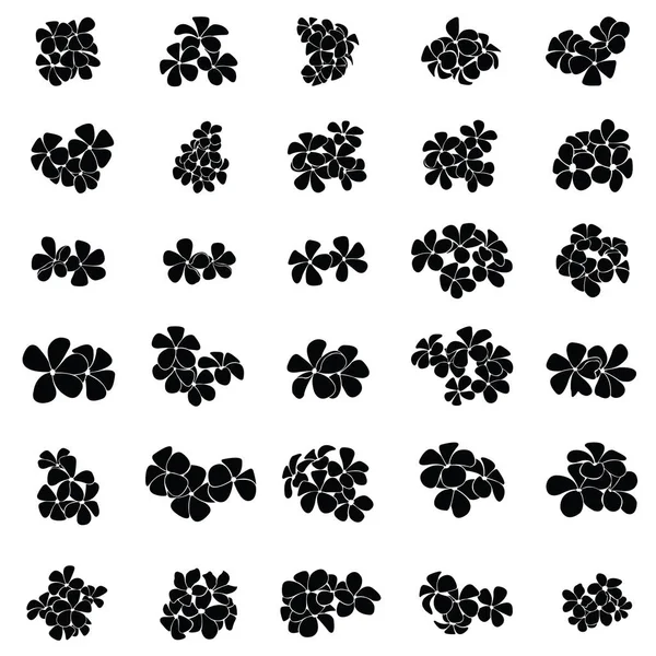 frangipani siluet seti