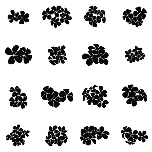 frangipani siluet seti