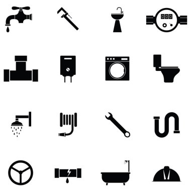 Sıhhi tesisat Icon set