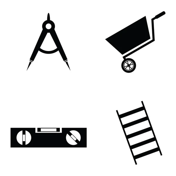 O conjunto de ícones do construtor — Vetor de Stock