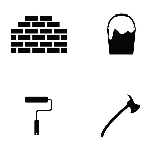 El conjunto de iconos del constructor — Archivo Imágenes Vectoriales