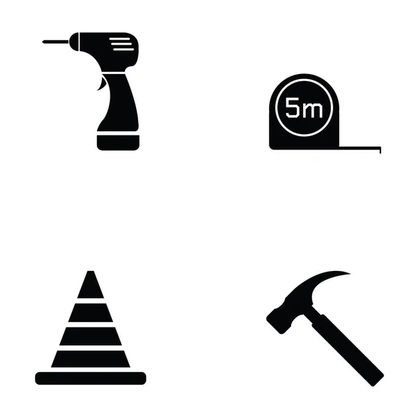 El conjunto de iconos del constructor — Archivo Imágenes Vectoriales