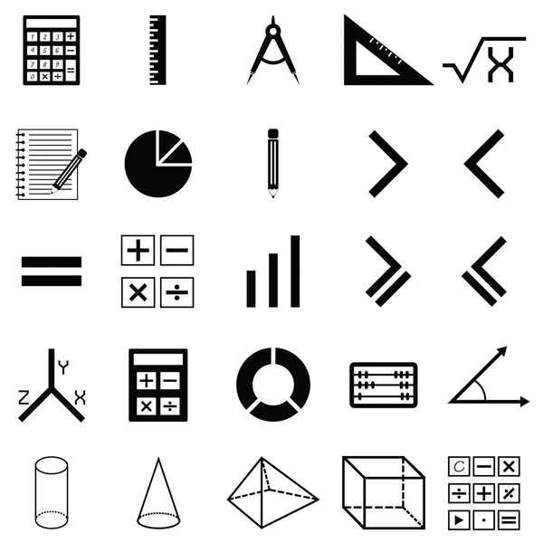 Il set di icone matematiche — Vettoriale Stock