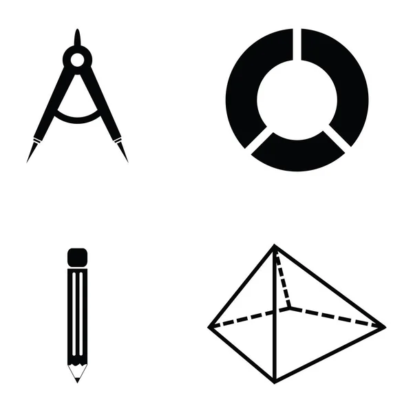 Matematik Icon set — Stok Vektör