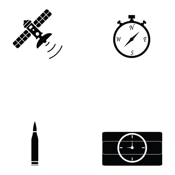 De militaire pictogrammenset — Stockvector