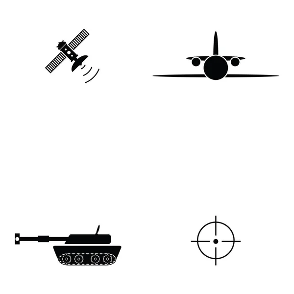 Ensemble d'icônes militaires — Image vectorielle