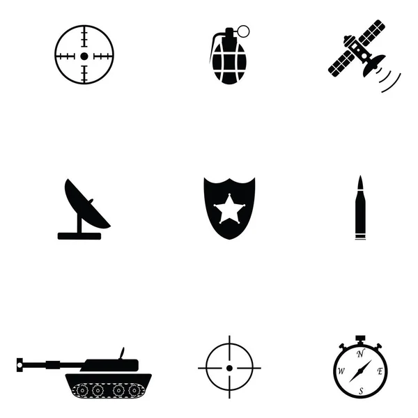 Askeri Icon set — Stok Vektör