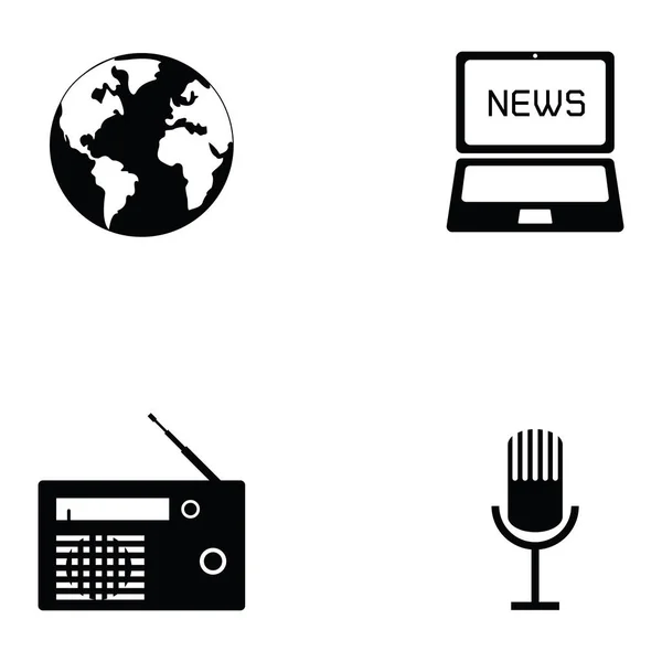 Conjunto de iconos de noticias — Vector de stock