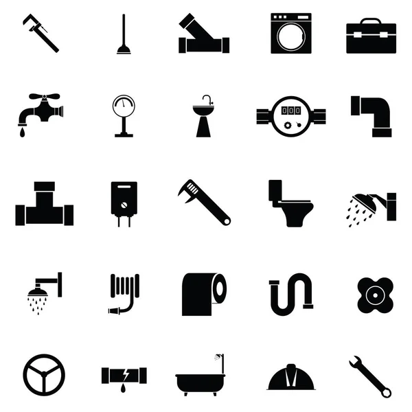 The plumbing icon set — Stock Vector