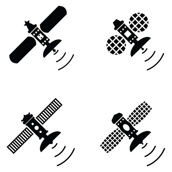 Das Satelliten-Symbol gesetzt — Stockvektor