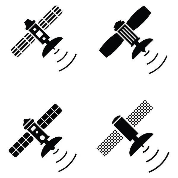 Das Satelliten-Symbol gesetzt — Stockvektor