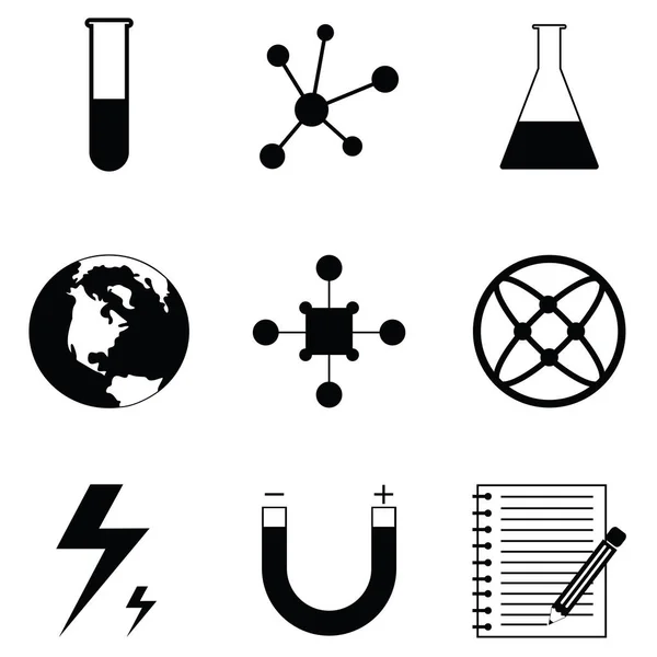 O conjunto de ícones científicos — Vetor de Stock