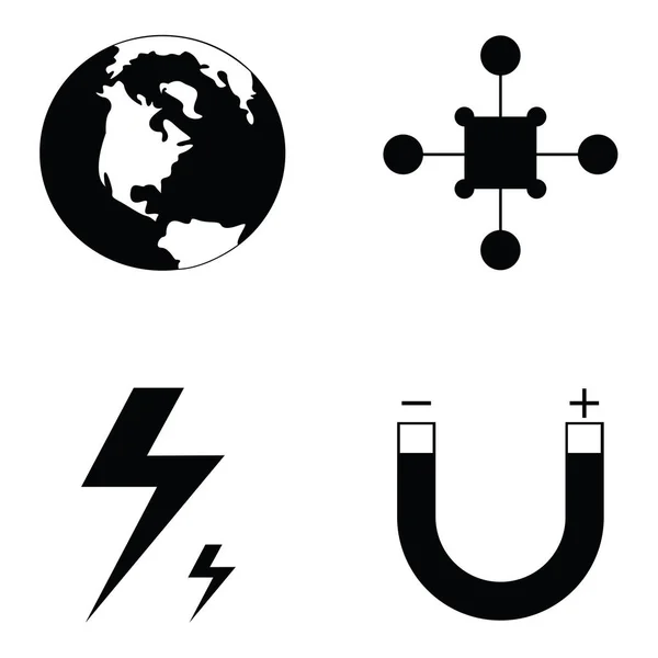 O conjunto de ícones científicos — Vetor de Stock