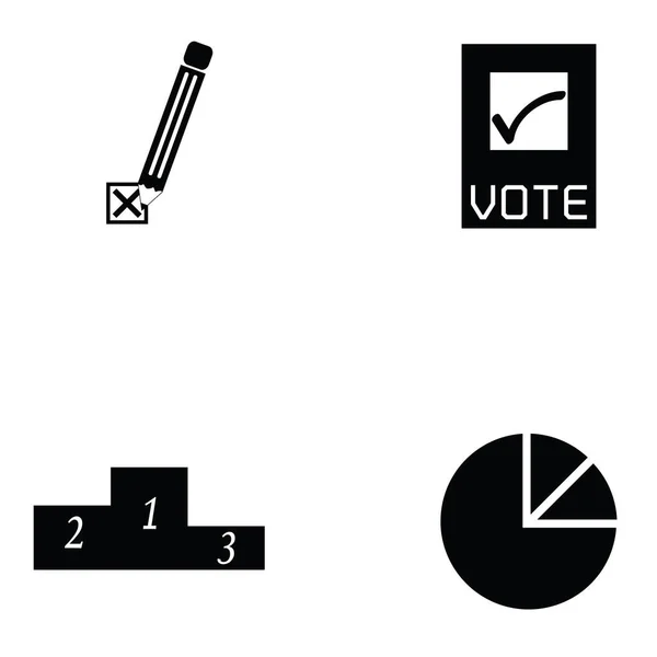 Das Abstimmungssymbol gesetzt — Stockvektor