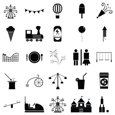 Lunapark simgesi seti