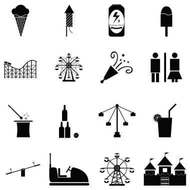 Lunapark simgesi seti