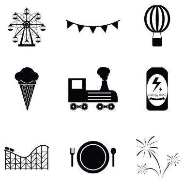 Lunapark simgesi seti