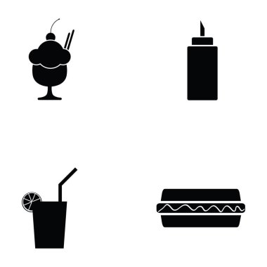 fast food simgesi seti