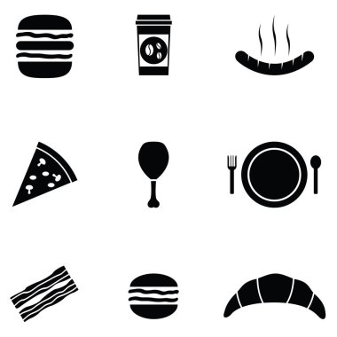 fast food simgesi seti