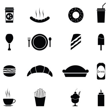 fast food simgesi seti