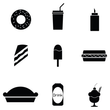 fast food simgesi seti