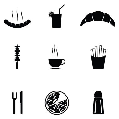 fast food simgesi seti