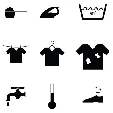 Çamaşırhane Icon set