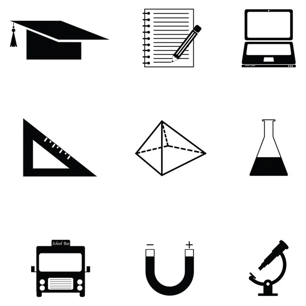 Ensemble d'icônes éducatives — Image vectorielle