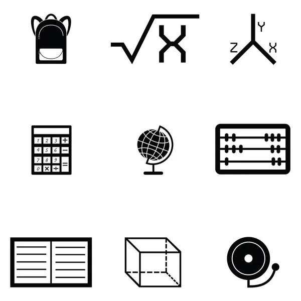 El conjunto de iconos educativos — Archivo Imágenes Vectoriales