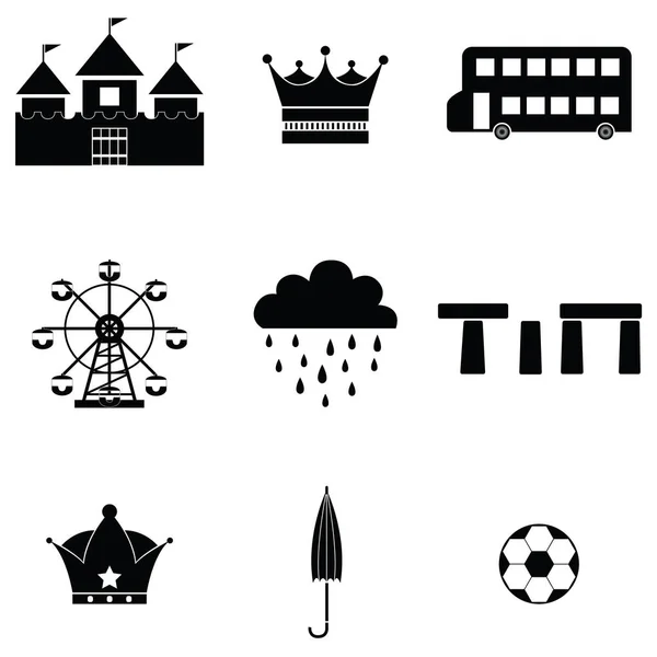 L'ensemble d'icônes england — Image vectorielle