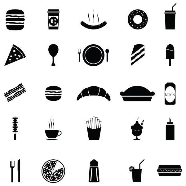 Fast food icon set — Stock Vector