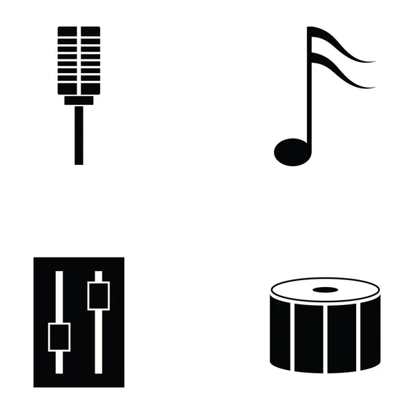 El conjunto de iconos musicales — Vector de stock