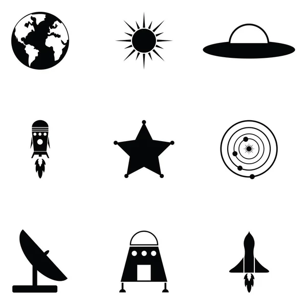 Setul de pictograme spațiale — Vector de stoc