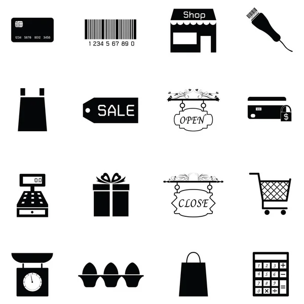 Süpermarket Icon set — Stok Vektör