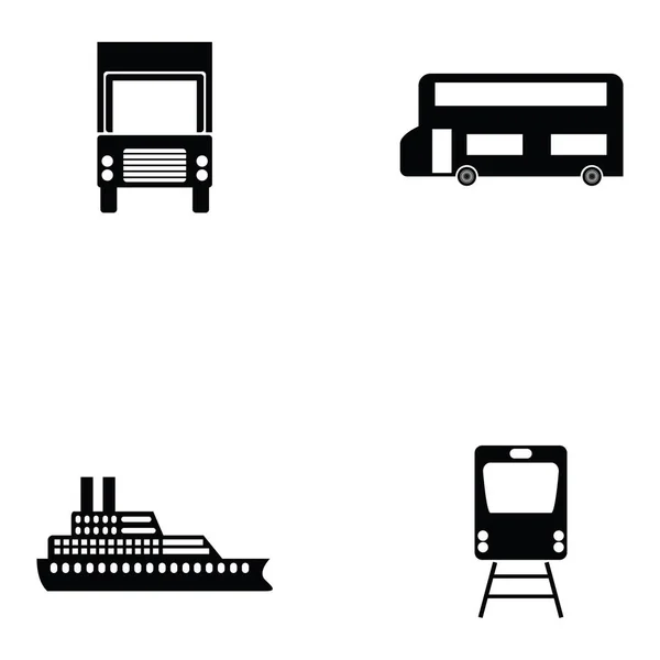 The transport icon set — Stock Vector