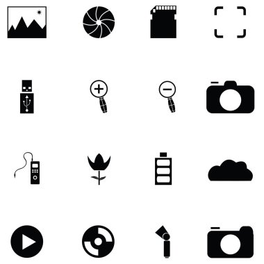 Fotoğraf simge seti